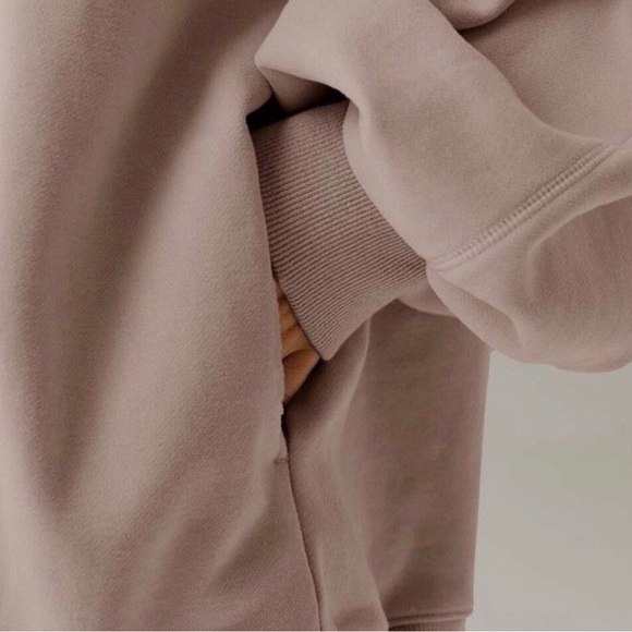 NWT Nap Loungewear Boxy Oversized Turtleneck Sweatshirt Blush Pink Small Cozy - Picture 4 of 14